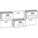download File Cabnet Drawers clipart image with 45 hue color