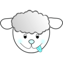 download Sheep Bad clipart image with 180 hue color