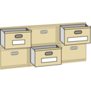 download File Cabnet Drawers clipart image with 0 hue color