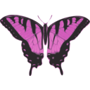 download Butterfly Papilio Turnus Top View clipart image with 270 hue color