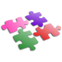 download Jigsaw Puzzle clipart image with 270 hue color