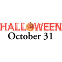 download Halloween Banner clipart image with 0 hue color