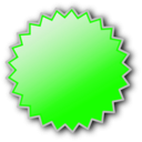 download Basic Starburst Badge clipart image with 90 hue color
