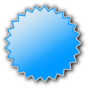 download Basic Starburst Badge clipart image with 180 hue color