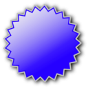 download Basic Starburst Badge clipart image with 225 hue color