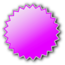 download Basic Starburst Badge clipart image with 270 hue color