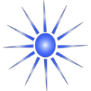 download Sun Icon clipart image with 180 hue color