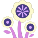 download Blue Flower clipart image with 225 hue color