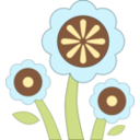 download Blue Flower clipart image with 0 hue color
