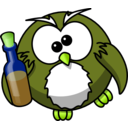 download Drunk Owl clipart image with 45 hue color