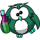download Drunk Owl clipart image with 135 hue color