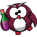 download Drunk Owl clipart image with 315 hue color
