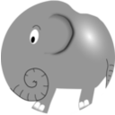 download Elephant Funny Little Cartoon clipart image with 0 hue color