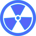 download Radioactive Warning clipart image with 180 hue color