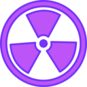 download Radioactive Warning clipart image with 225 hue color