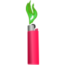 download Lighter With Flame clipart image with 90 hue color