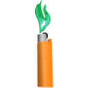 download Lighter With Flame clipart image with 135 hue color