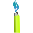 download Lighter With Flame clipart image with 180 hue color