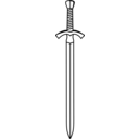 download Two Edged Sword clipart image with 270 hue color
