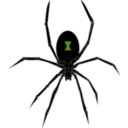 download Black Widow Spider clipart image with 90 hue color
