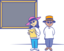 Kids In Front Of A Blackboard