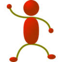 download Stickman 01 clipart image with 180 hue color
