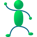 download Stickman 01 clipart image with 315 hue color