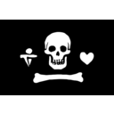 download Pirate Flag Stede Bonnet clipart image with 0 hue color