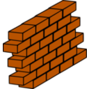 download Red Brick Wall clipart image with 0 hue color