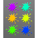 download Ink Splashes clipart image with 45 hue color