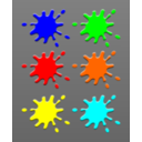 download Ink Splashes clipart image with 0 hue color