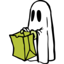 download Ghost With Bag Colour clipart image with 45 hue color