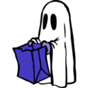 download Ghost With Bag Colour clipart image with 225 hue color