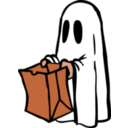 download Ghost With Bag Colour clipart image with 0 hue color