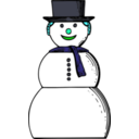 download Snow Woman clipart image with 135 hue color