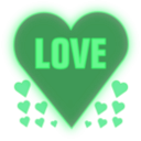 download Love In A Heart clipart image with 135 hue color