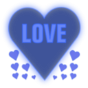 download Love In A Heart clipart image with 225 hue color