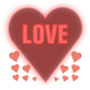 download Love In A Heart clipart image with 0 hue color