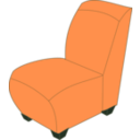 download Blue Armless Chair clipart image with 135 hue color