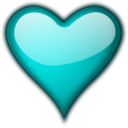 download Heart Gloss 5 clipart image with 180 hue color