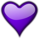 download Heart Gloss 5 clipart image with 270 hue color
