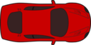 Red Racing Car Top View