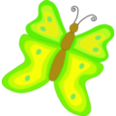 download Yellow And Orange Butterfly clipart image with 45 hue color