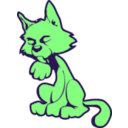 download Lime Cat clipart image with 45 hue color