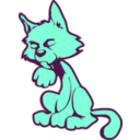 download Lime Cat clipart image with 90 hue color