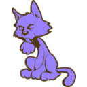 download Lime Cat clipart image with 180 hue color