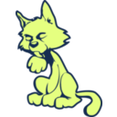 download Lime Cat clipart image with 0 hue color