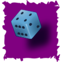 download Dice clipart image with 180 hue color