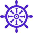 download Captains Wheel clipart image with 225 hue color