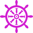 download Captains Wheel clipart image with 270 hue color